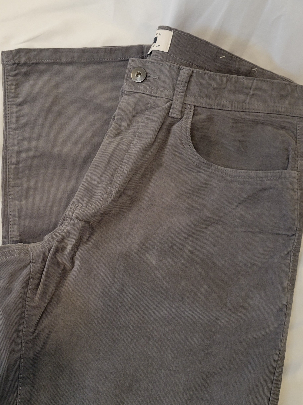 Joseph Abboud Men's Gray Corduroy Pants – Classic Straight Fit